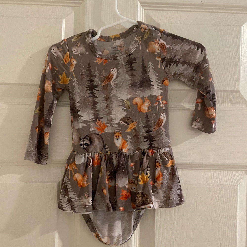 Posh Peanut - Long Sleeve Body Suit Dress - Parker Woodland